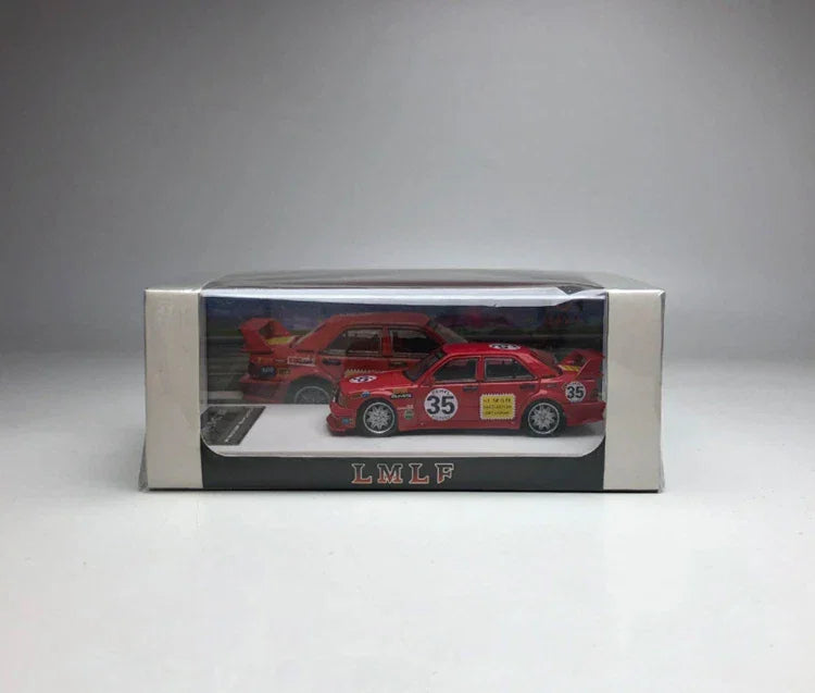 LMLF 1/64 Mercedes Benz 190E 2.5-16 Evo Red Pig Diecast Model Car | - Jaiman Toys