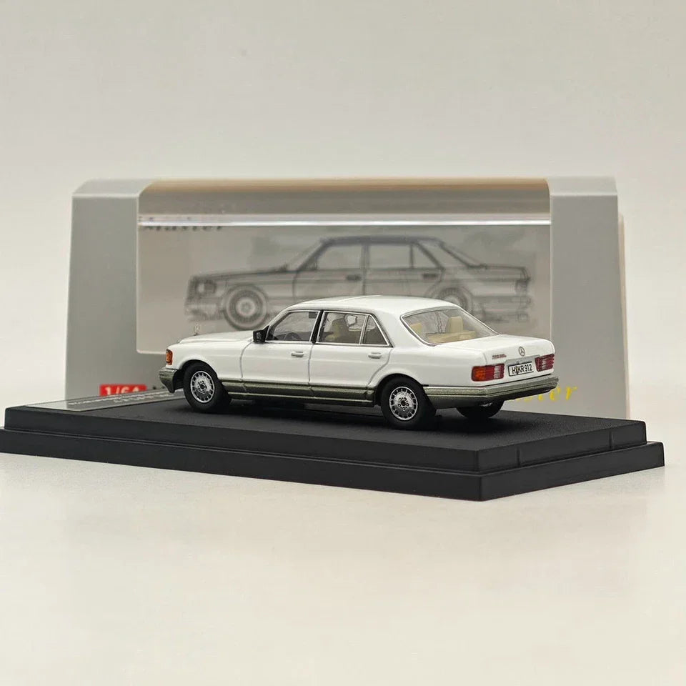 MERCEDES BENZ 560SEL W126 White 1/64 Diecast Car 6Gen Edition MODEL BY MASTER - Jaiman Toys