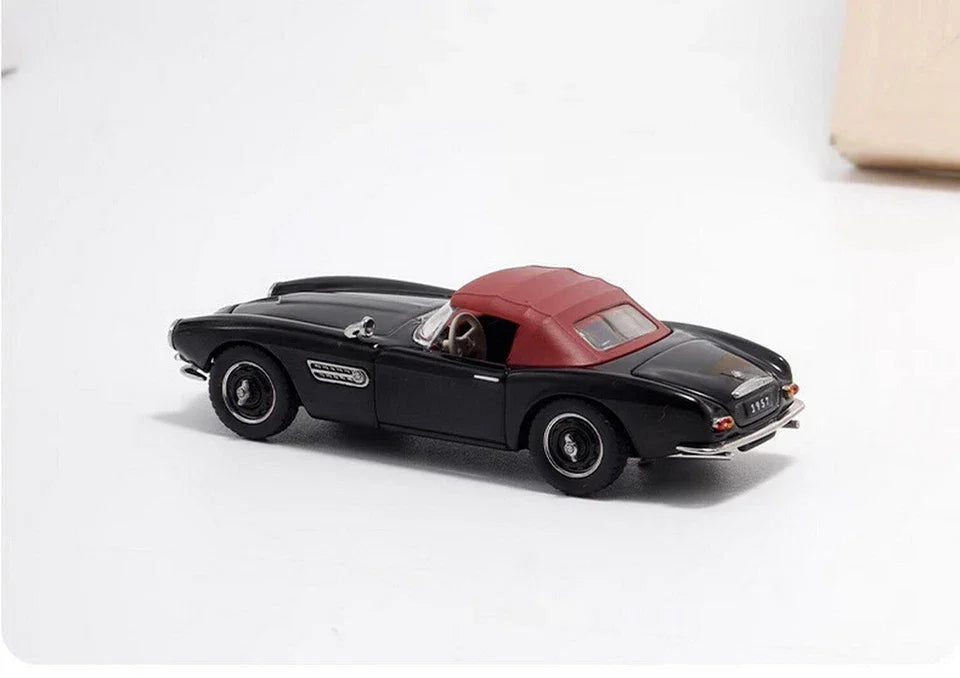 GFCC 1:64 BMW 1957 -507 Soft Top Roadster Convertible Classic Model Diecast Collect Car-Black - Jaiman Toys