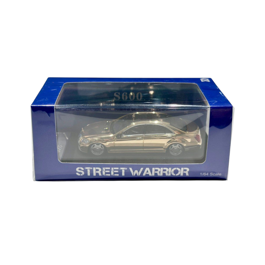 Street Warrior Mercedes-Benz S600 – Gold Finish | 1:64 Diecast Sedan