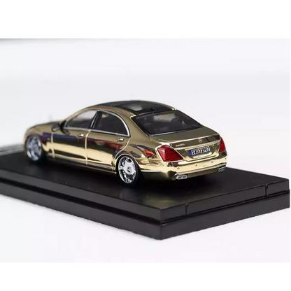 Street Warrior Mercedes-Benz S600 – Gold Finish | 1:64 Diecast Sedan