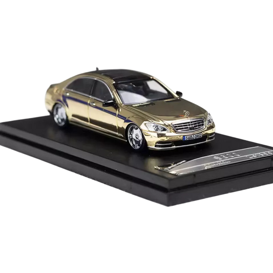 Street Warrior Mercedes-Benz S600 – Gold Finish | 1:64 Diecast Sedan