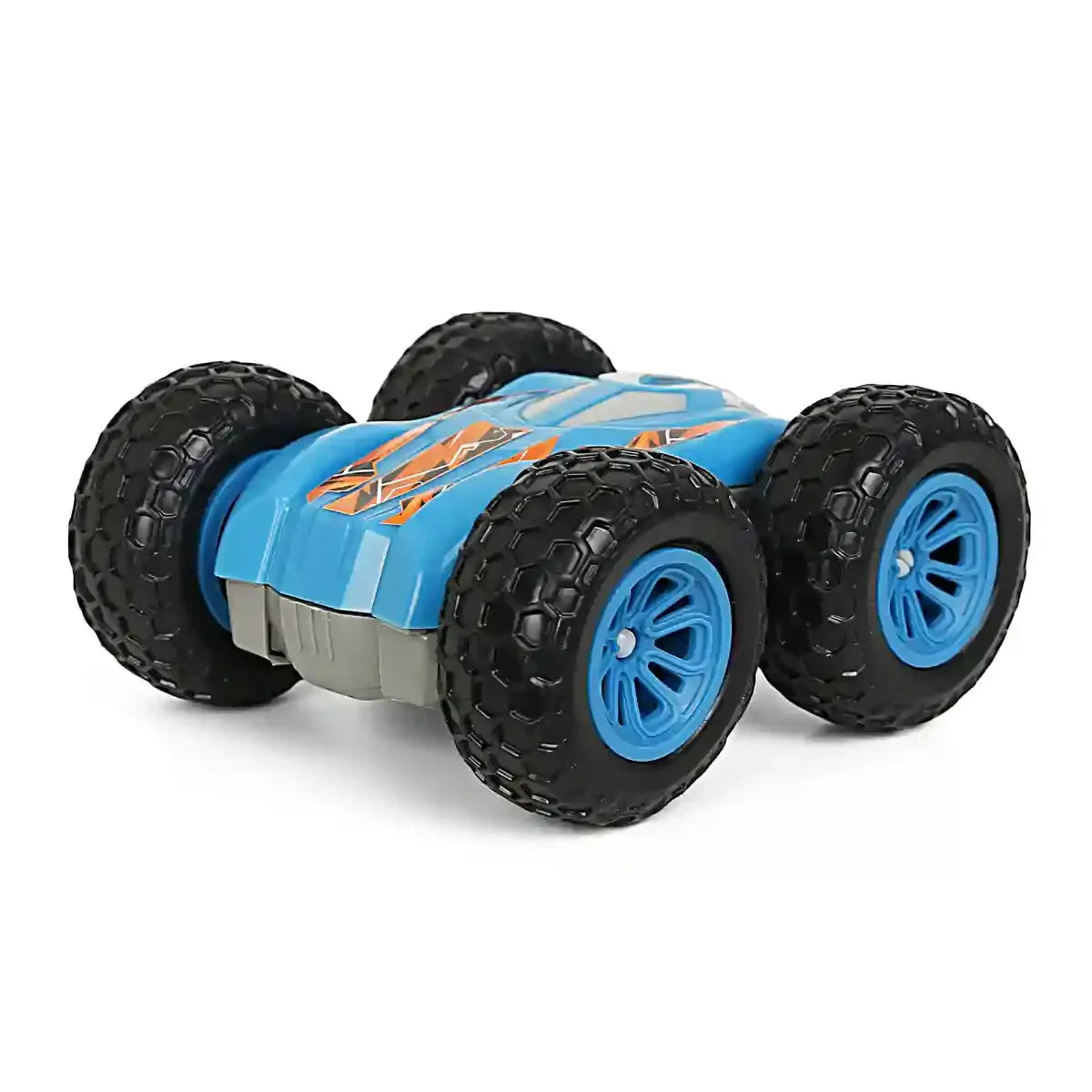 Ralleyz Flashing 2 Sided Stunt Remote Control Car, RC Cars With Double Sided 360° Flips-Blue
