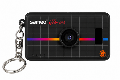 SAMEO Glamera Snap Box Mini Camera – 1 PC Random Design | 1080P Full HD Video, 12MP Photos, 7 Photo Filters, 0.96" IPS Display, Rechargeable Keychain Camera