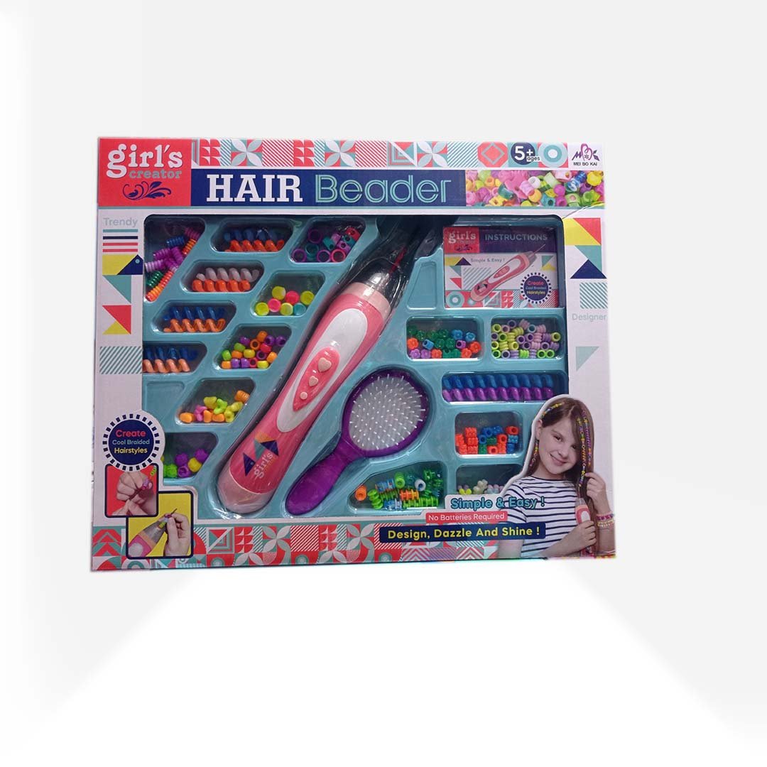 Girl's Creator- HAIR BEADER Simple and Easy! Design, Dazzle and Shine- Age 5+