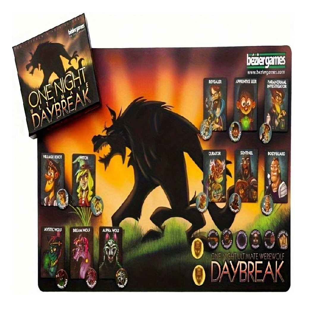 Bezier Games One Night Ultimate DAYBREAK Board Game! Multi-Color- 3 to 7 Players, Age 8+