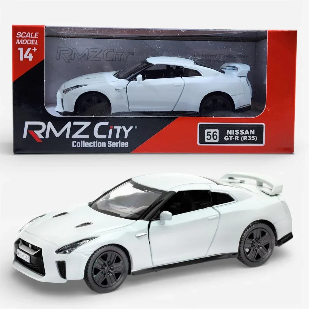 RMZ City 1:36 Nissan GT-R (R35)  Diecast Car – Blue| Openable Doors, Pull Back & Go with two variants