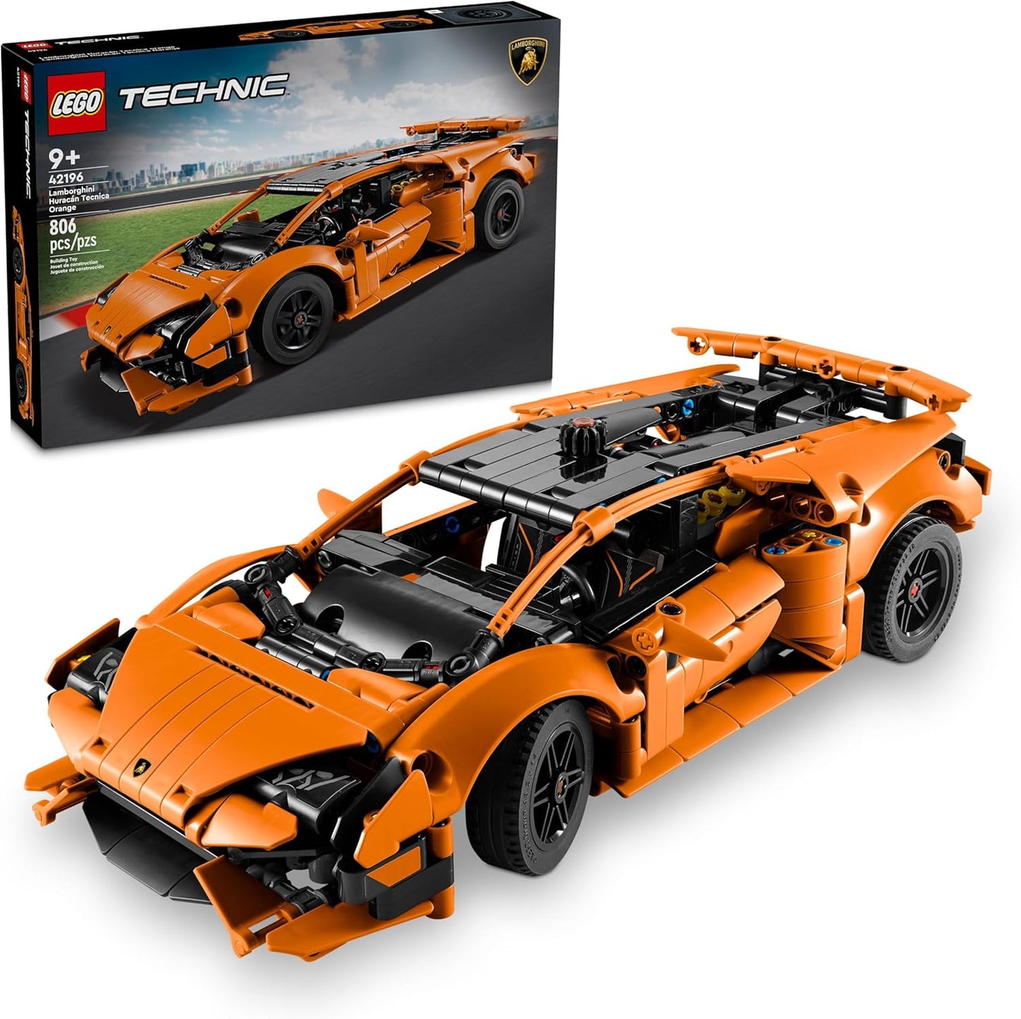 LEGO Technic 42196 Lamborghini Huracán Tecnica Orange Building Toys