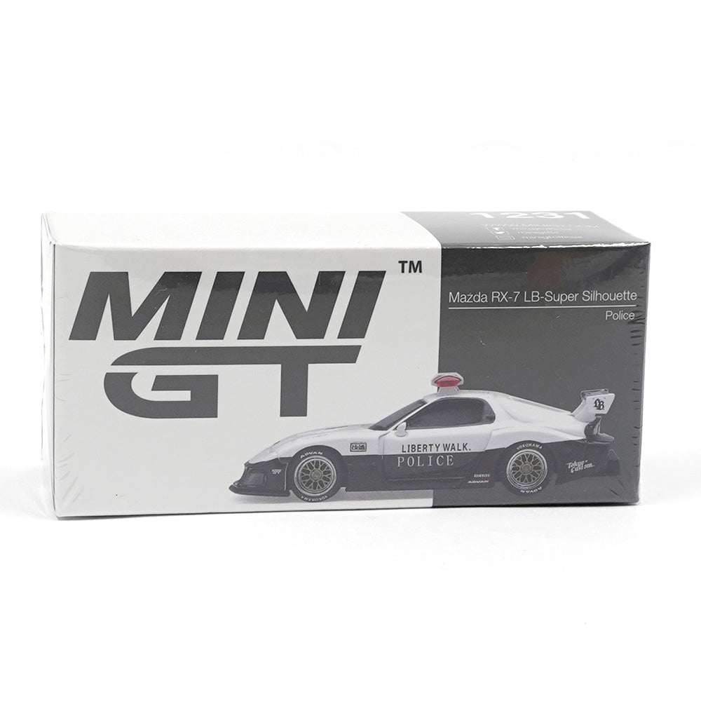 Mini GT 1:64 Mazda RX-7 LB-Super Silhouette Police Diecast Scale Model Car | Collectible Model