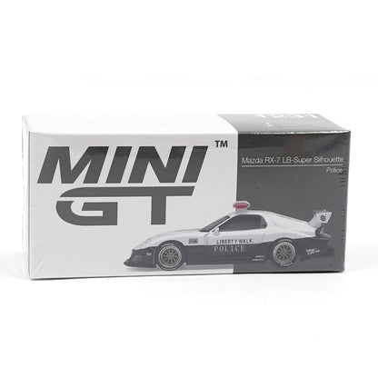 Mini GT 1:64 Mazda RX-7 LB-Super Silhouette Police Diecast Scale Model Car | Collectible Model