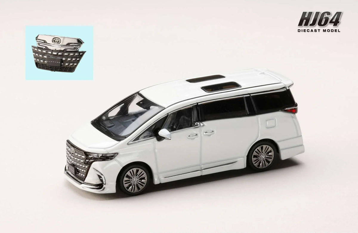 Hobby Japan 1:64 Toyota Alphard Z (H40W) Genuine Options – Platinum White Pearl Mica | HJ642078CW