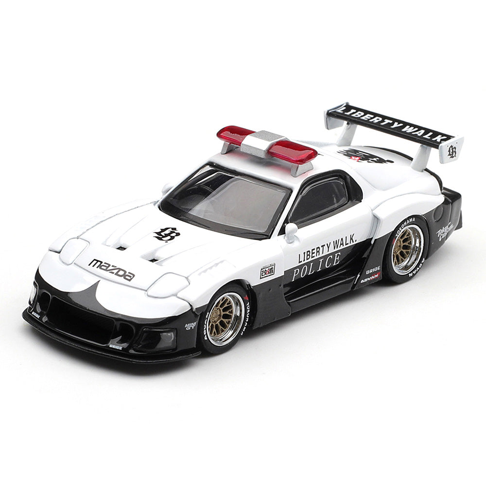 Mini GT 1:64 Mazda RX-7 LB-Super Silhouette Police Diecast Scale Model Car | Collectible Model