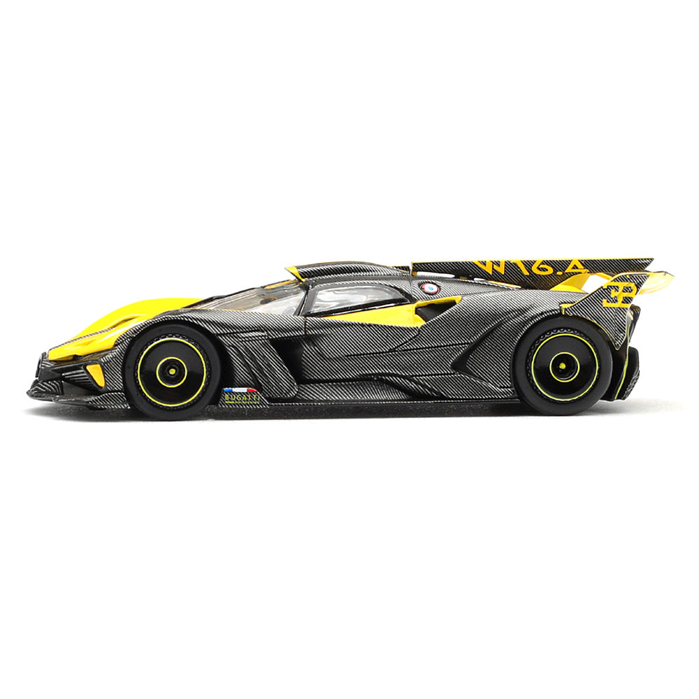 Mini GT 1:64 Scale (Blister Pack) Bugatti Bolide Yellow Diecast Scale Model Car | Collectible Model