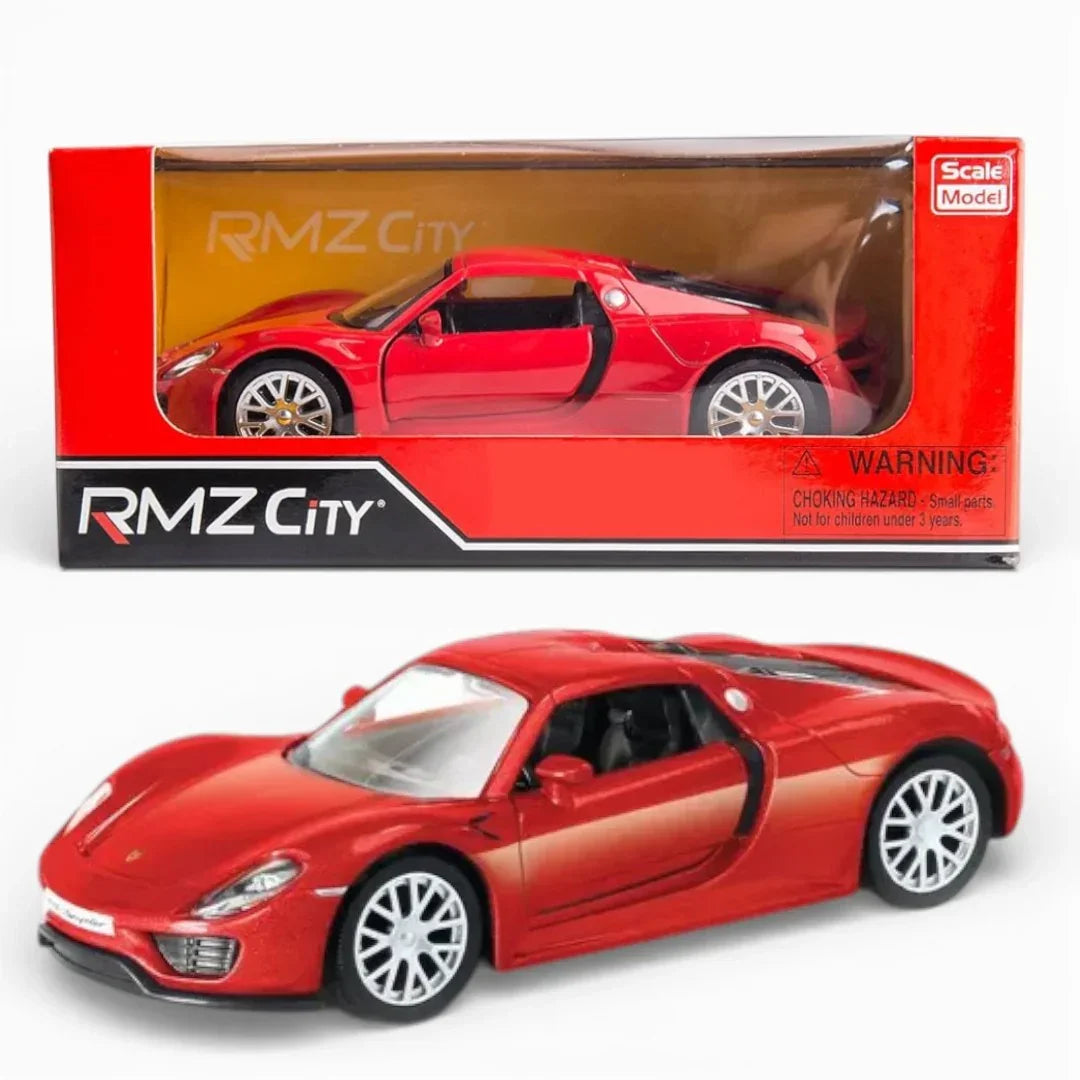 RMZ City Porsche 918 Spyder 1:36 Die-Cast Hypercar | Pull Back