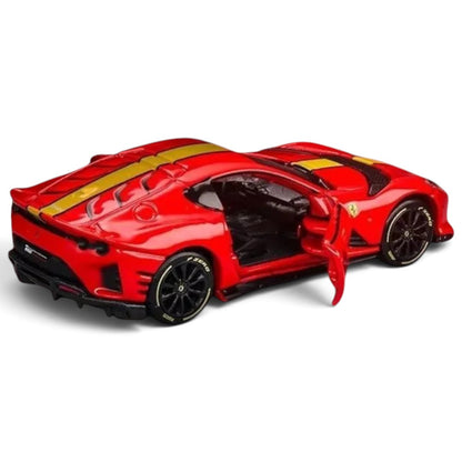 Bburago 1:64 Scale Ferrari 812 Competizione Die-Cast Model Car with Display Base – Red