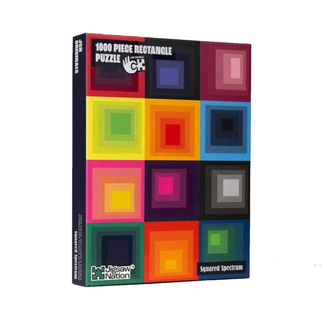 Jigsaw Nation Squared Spectrum Abstract – 1000-Piece Jigsaw Puzzle by JSN Studio | Challenging Art Puzzle for Adults & Kids