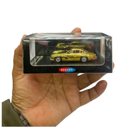 SEEKER 1:64 Mercedes-Benz 300 SL (W198) Gullwing – Chrome Finish Diecast Model Car (2 Variants)