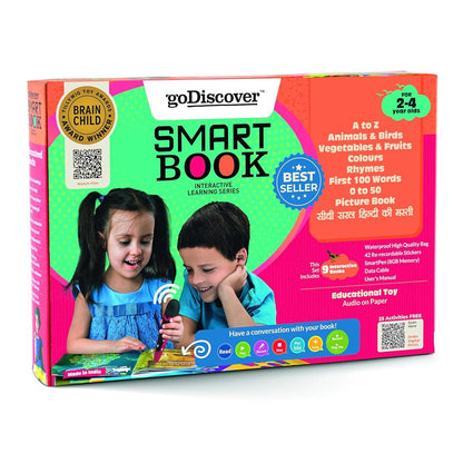 goDiscover Interactive Smart Books with Talking Pen | 9-Book Educational Learning Set for Toddlers