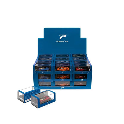 PosterCars 1:64 Hypercar League Collection – 24-Piece Diecast Supercar Set (Pagani, McLaren, Koenigsegg, Lamborghini, Bugatti, Aston Martin, Porsche)