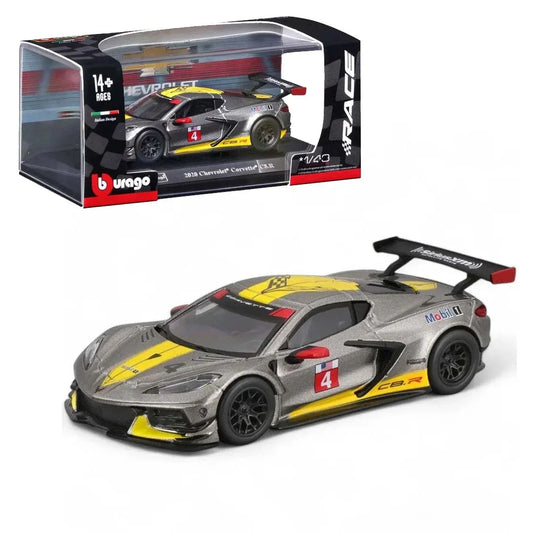 Bburago 1/43 Chevrolet Corvette C8.R Diecast Car Model | Racing Edition | Age 14+ - Jaiman Toys
