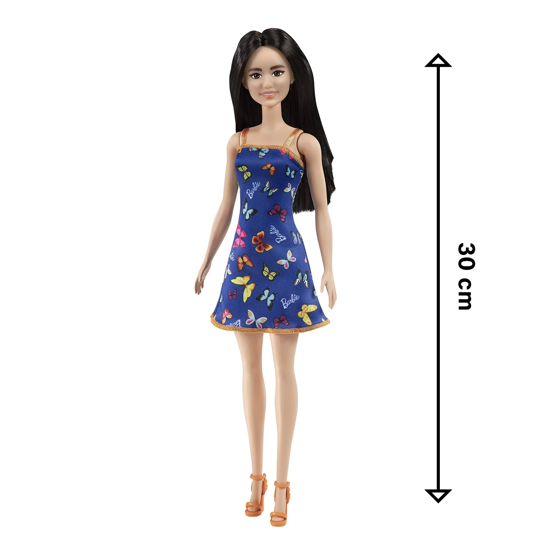 "Barbie Butterfly Dream: Colorful Logo Print Dress &amp; Strappy Heels - Perfect Gift for Ages 3 &amp; Up"