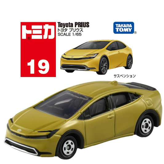 Tomica No.19 Toyota Prius Golden- TAKARA TOMY -Diecast Scale Model Car- 1/65