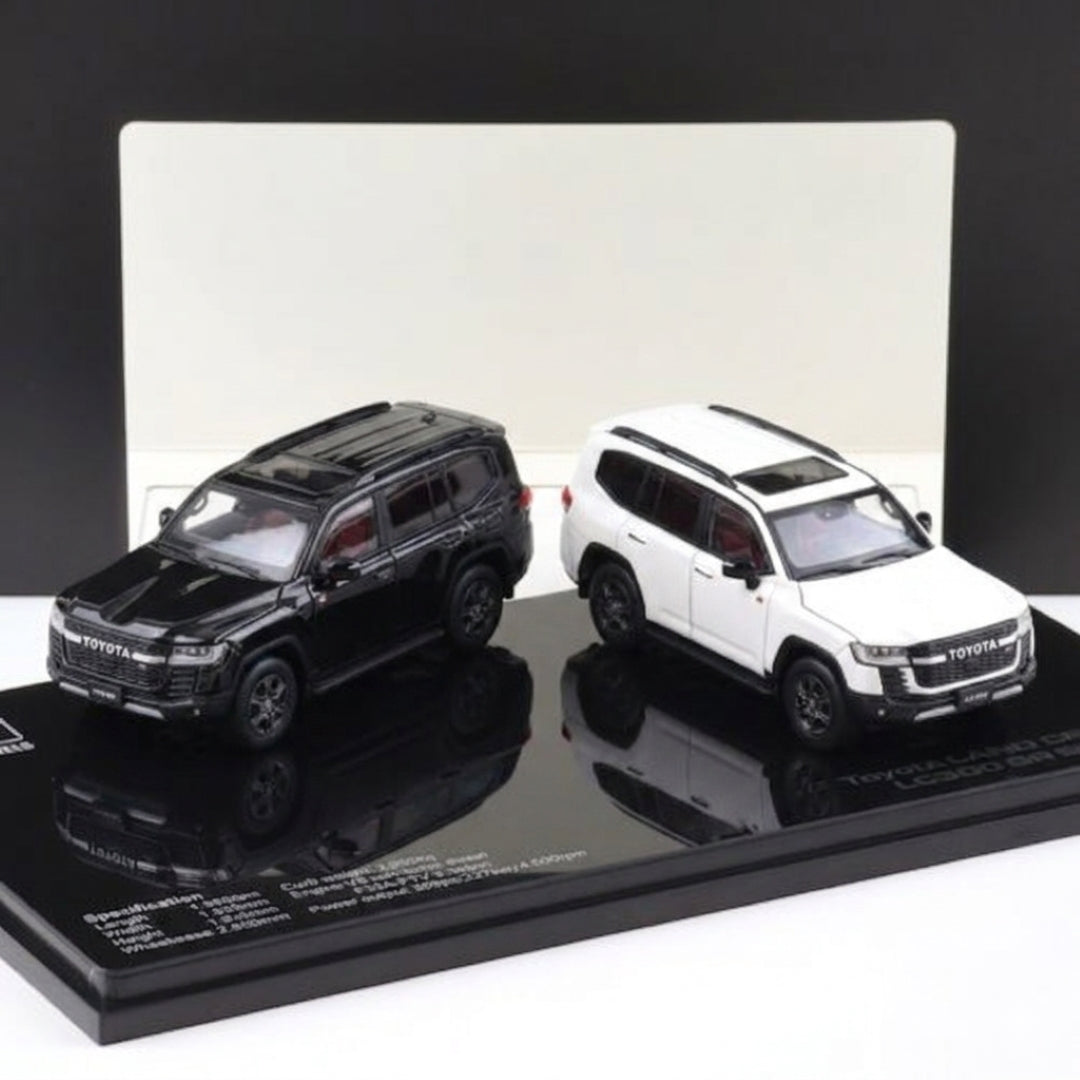 LCD Models 1:43 Toyota Land Cruiser LC300 GR Sport White Metallic Die-Cast Model Car | Two Variants Collectible