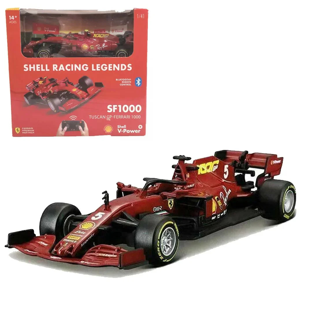 Bburago 1/41 Shell V-Power Ferrari SF1000 Tuscan GP RC Bluetooth (18-36732): - Jaiman Toys