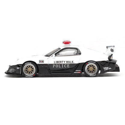 Mini GT 1:64 Mazda RX-7 LB-Super Silhouette Police Diecast Scale Model Car | Collectible Model