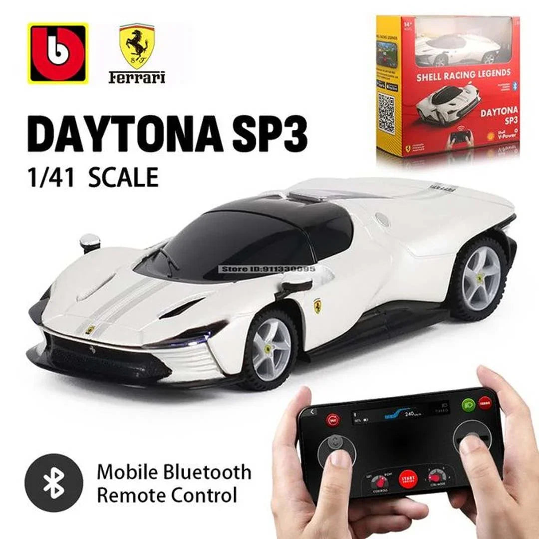 Bburago Shell Racing Legends – Daytona SP3 | 1:41 Bluetooth RC Car – Smartphone Controlled - Jaiman Toys