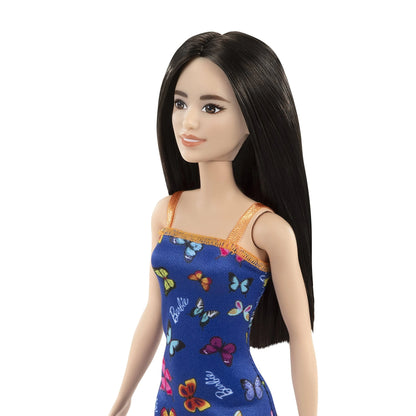 "Barbie Butterfly Dream: Colorful Logo Print Dress &amp; Strappy Heels - Perfect Gift for Ages 3 &amp; Up"