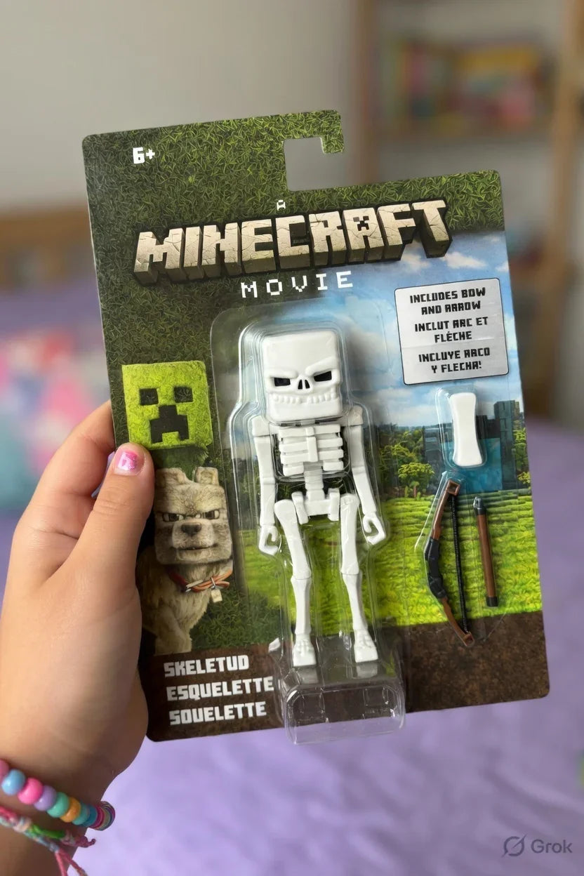Minecraft Movie Skeleton Action Figure with Bow & Arrow – 6+ – Collectible Character Toy