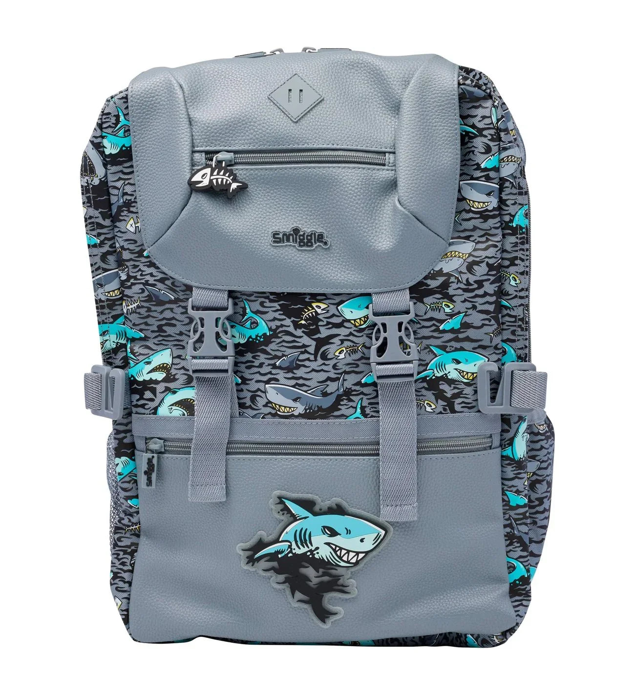 Smiggle Wild Side Foldover Attach Backpack – 16"Inch With Multi Compartment-Design