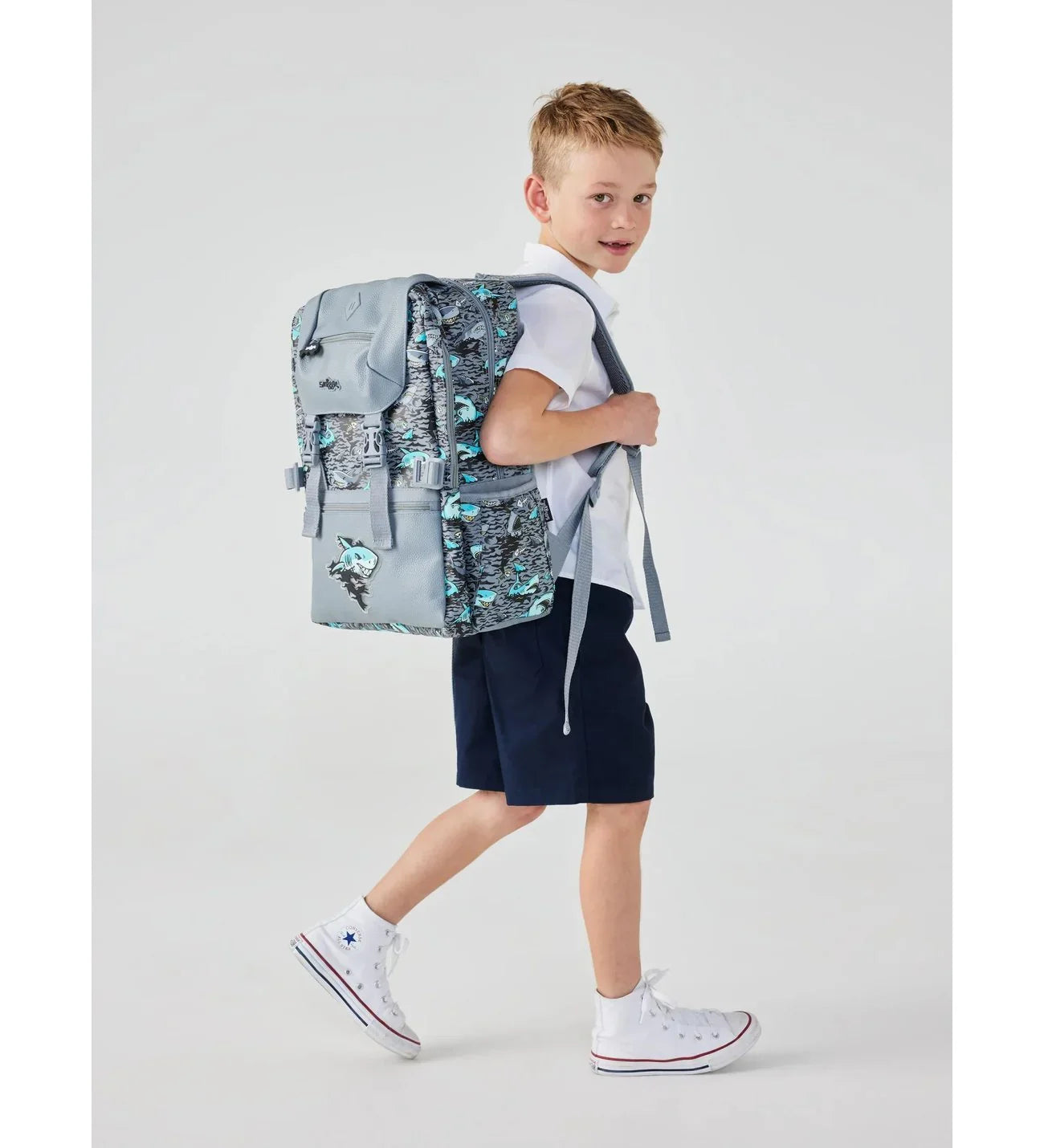 Smiggle Wild Side Foldover Attach Backpack – 16"Inch With Multi Compartment-Design