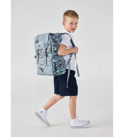 Smiggle Wild Side Foldover Attach Backpack – 16"Inch With Multi Compartment-Design