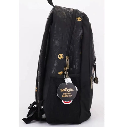 Smiggle Gold Football School Bag – Colorful & Stylish 15-Inch Kids Backpack with Compartments Section For Kids