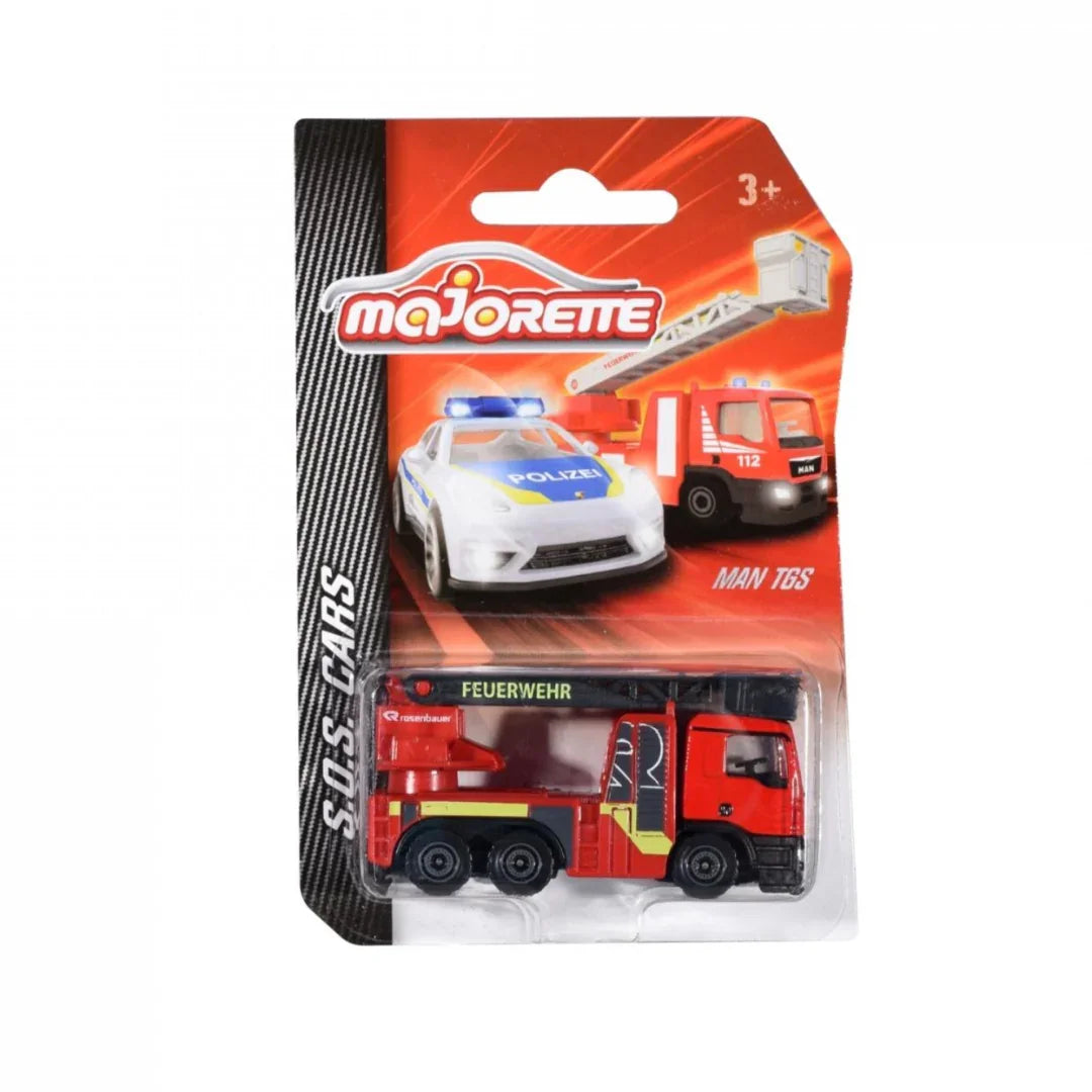 Majorette Street Cars  S.O.S. MAN TGS Rosenbauer Fire Engine Diecast Model – Collectible Toy
