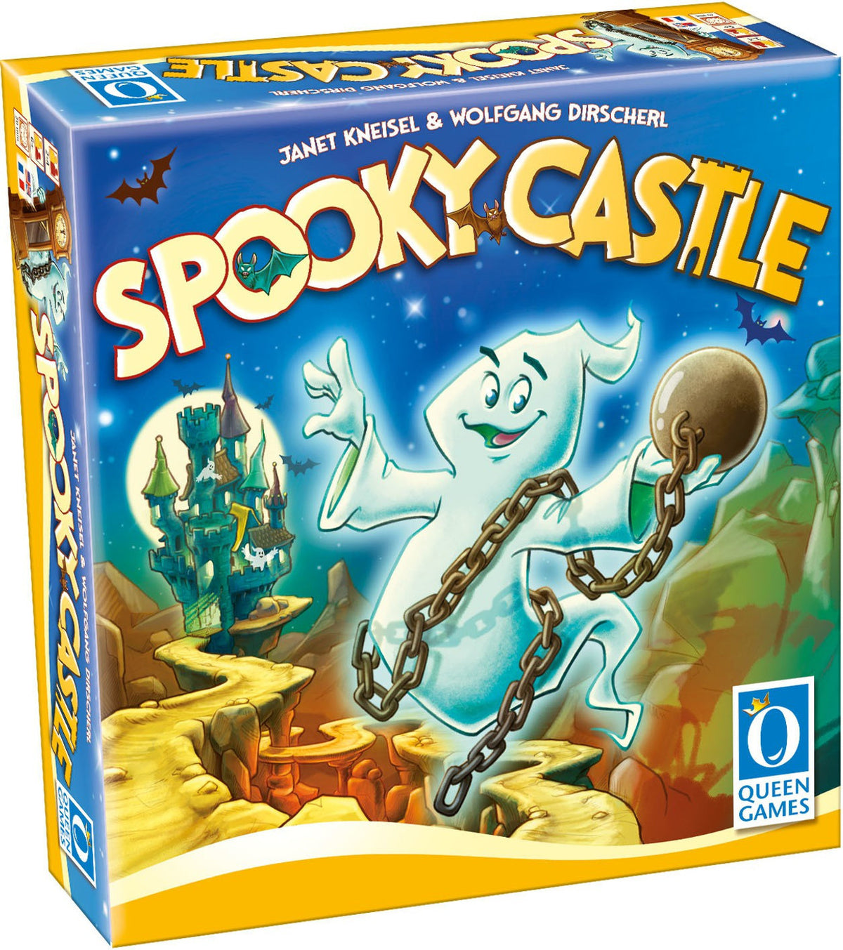 Queen Games Spooky Castle Party & Fun Board Game for Kids & Family | Halloween-Themed Strategy & Adventure Game | Interactive Family Board Game for Game Nights
