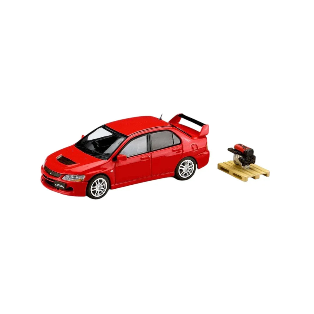 1:64 HJ64 Hobby Japan MITSUBISHI LANCER GSR EVOLUTION 7 With Engine Red HJ641054R - Jaiman Toys