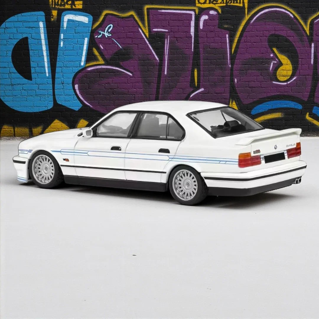 Solido 1:43 1994 BMW E34 Alpina B10 BiTurbo White with Blue Stripes  Diecast Model Car -S4310404
