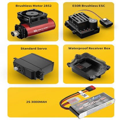 MJX 1:14 Scale Hyper Go 14207 Brushless RC Car  – 53km/h High-Speed 4WD Off-Road Truck with 2 Shells (2.4G Control)