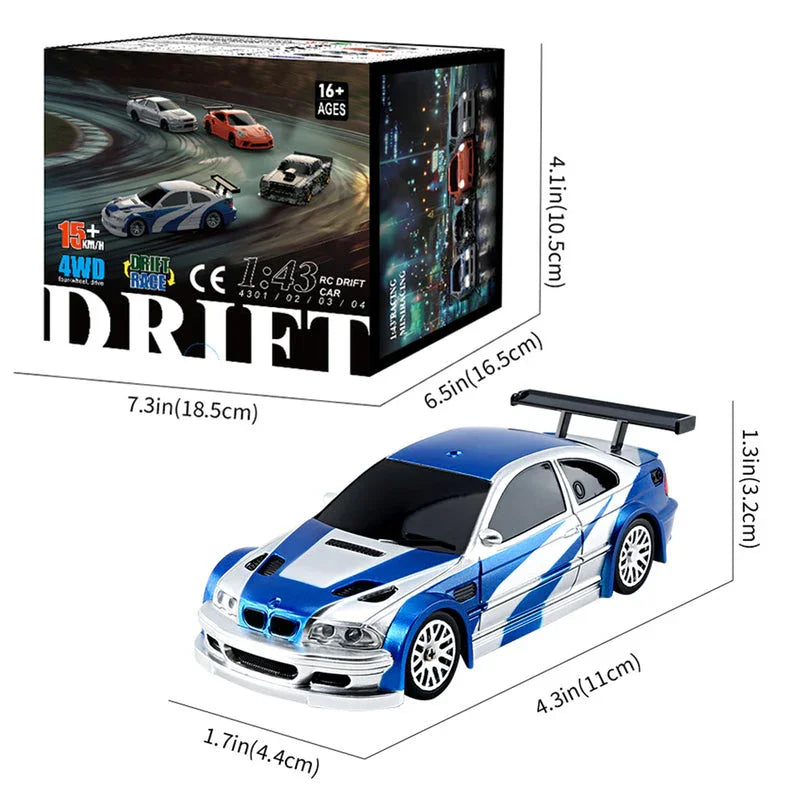 Chassis Model 1:43 RC Drift Race Car 4WD Ready to Go Mini Car Toy With Gyro