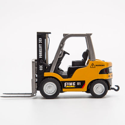 TRASPED 1:64 Scale RC Forklift Toy | 2.4GHz App & Remote Control Forklift with Lights & Sound | Alloy Construction Vehicle