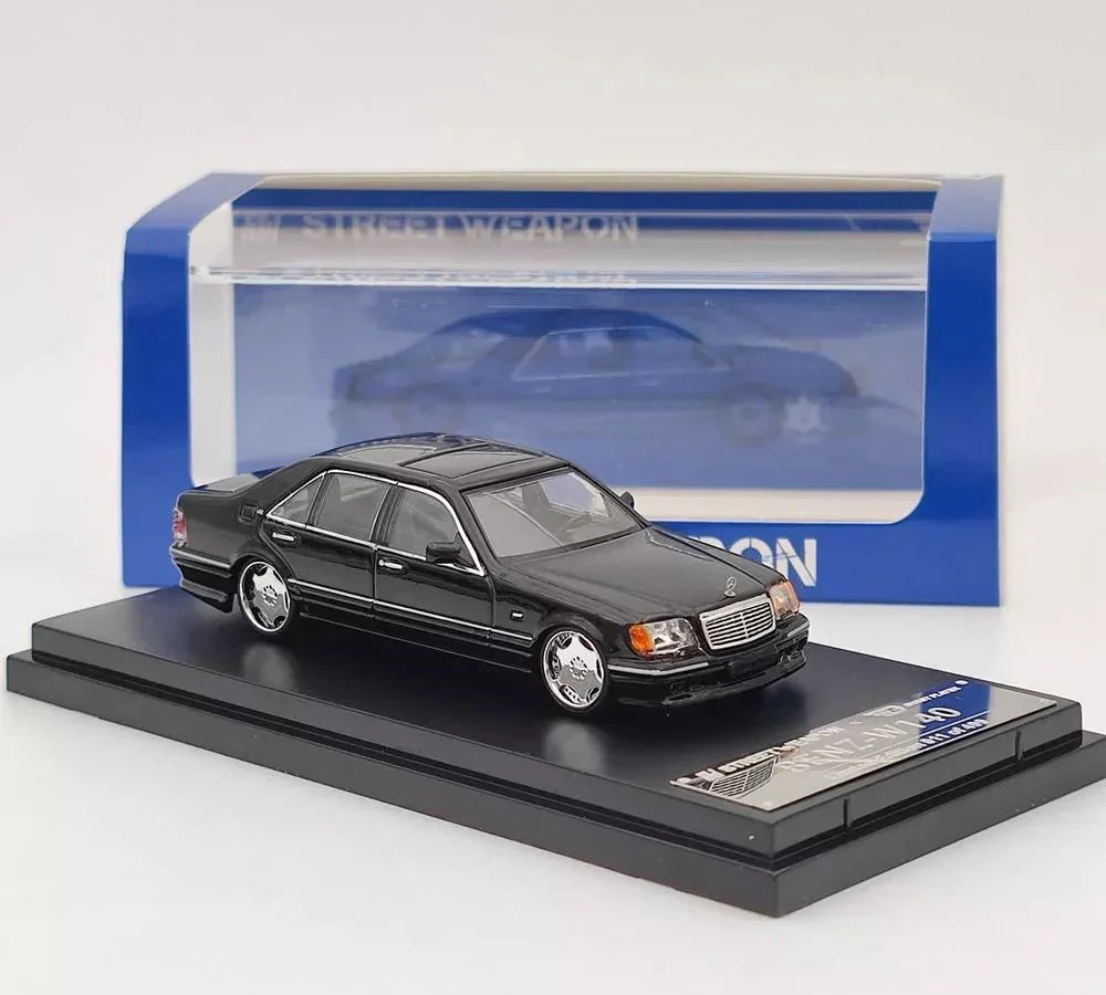 Street Weapon BENZ-W140 Black Diecast 1:64 Scale Car Model - Jaiman Toys