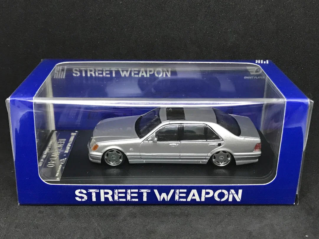 Street Weapon BENZ-W140 Silver Diecast 1:64 Scale Car Model - Jaiman Toys