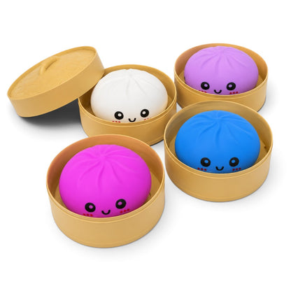 Jumbo Dumpling 15cm Squishy Fidget Toy in Bamboo-Style Mystery Box | One Random Colour Supplied, Pack of 1