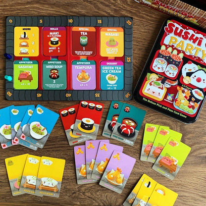 Sushi Go! Party Deluxe Card Drafting Card Game for Family & Friends Jaiman Toys Sushi Go! Party Deluxe Card Drafting Card Game for Family & Friends Jaiman Toys
