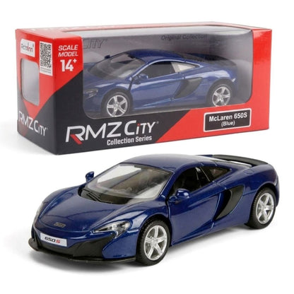 RMZ City 1:32 McLaren 650S Diecast Model Car – Blue/Orange (2 Variants)
