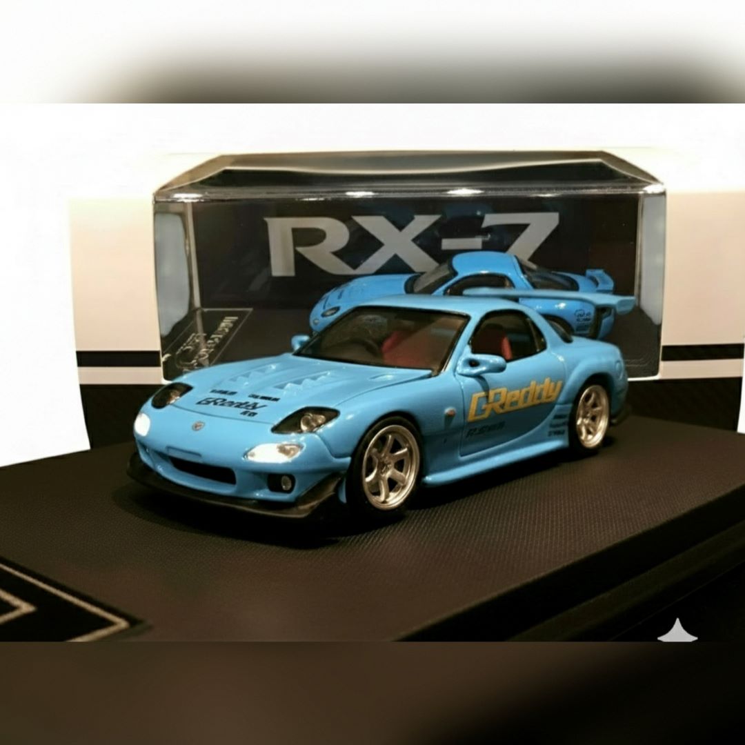 BSC 1:64 Mazda RX-7 FD3S GReddy Edition – Blue Diecast Model Car