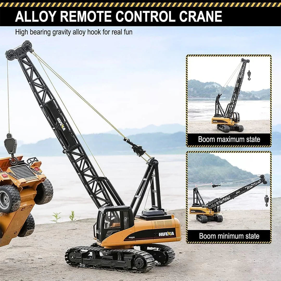 Huina 1572 1:14 RC Crawler Crane | Heavy-Duty Remote Control Construction Crane Toy